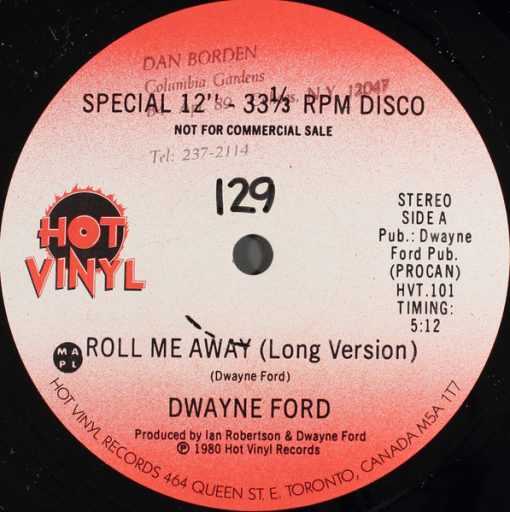 Dwayne Ford - Roll Me Away (Long Version) (12", Mono, Promo) (Mint (M))