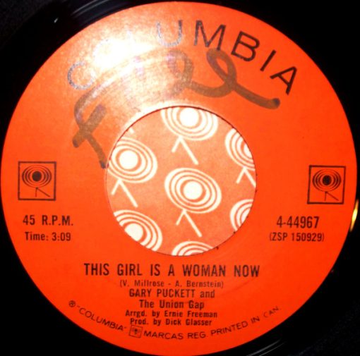 Gary Puckett & The Union Gap - This Girl Is A Woman Now (7") (Near Mint (NM or M-))