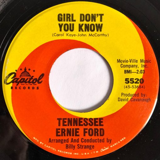 Tennessee Ernie Ford - Girl Don't You Know (7", Single, Los) (Very Good Plus (VG+))