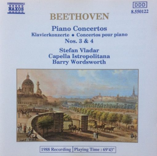 Ludwig van Beethoven - Stefan Vladar, Capella Istropolitana, Barry Wordsworth - Piano Concertos  Nos. 3 & 4 (CD, Album) (Near Mint (NM or M-))