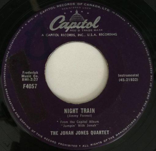 The Jonah Jones Quartet - Night Train / Lot's Of Luck, Charley (7", Single) (Very Good Plus (VG+))