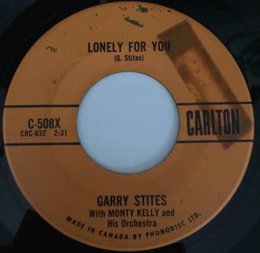 Gary Stites With Monty Kelly's Orchestra - Lonely For You / Shine That Ring (7", Single) (Near Mint (NM or M-))