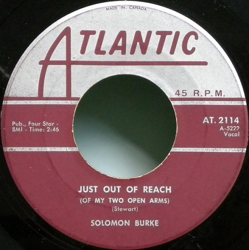 Solomon Burke - Just Out Of Reach (Of My Two Open Arms) / Be Bop Grandma (7", Single) (Near Mint (NM or M-))