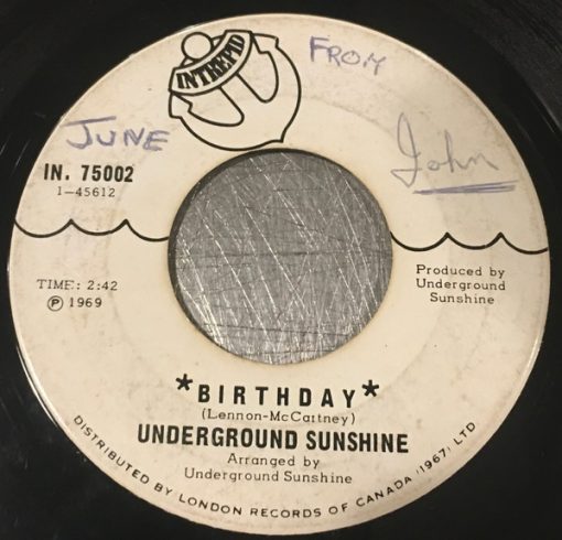 Underground Sunshine - Birthday (7", Single) (Near Mint (NM or M-))