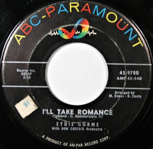 Eydie Gormé - I'll Take Romance (7") (Very Good Plus (VG+))