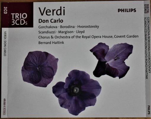 Giuseppe Verdi, Orchestra Of The Royal Opera House, Covent Garden, Bernard Haitink - Don Carlo (3xCD + Box, RE) (Near Mint (NM or M-))