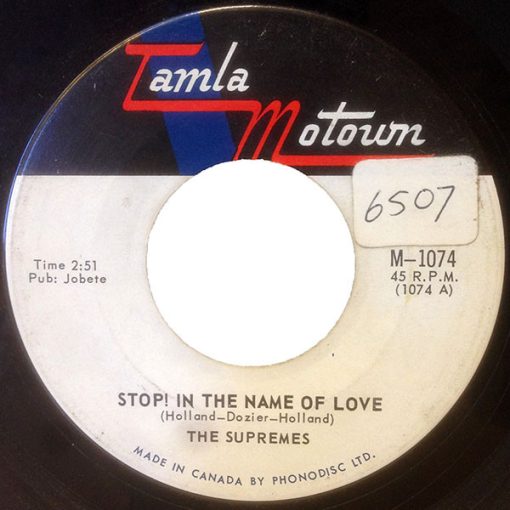 The Supremes - Stop! In The Name Of Love (7", Single) (Near Mint (NM or M-))