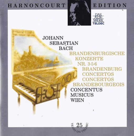 Johann Sebastian Bach, Concentus Musicus Wien, Nikolaus Harnoncourt - Brandenburgische Konzerte Nr. 3, 6 & 5 (CD, Album) (Near Mint (NM or M-))