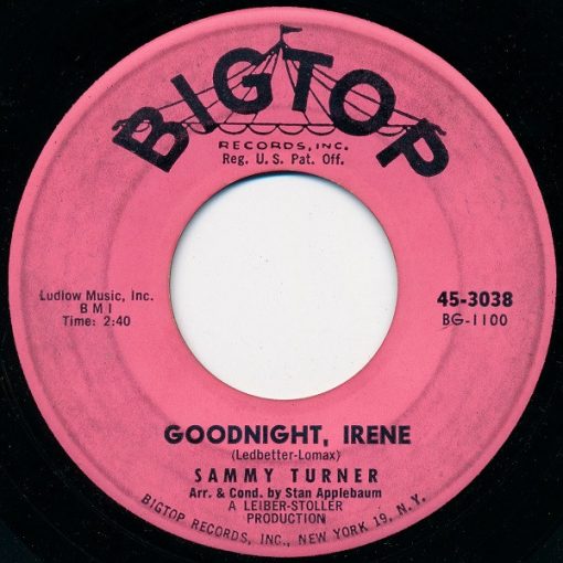 Sammy Turner - Goodnight, Irene (7", Single) (Very Good Plus (VG+))