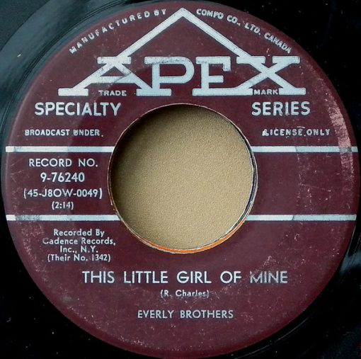 Everly Brothers - This Little Girl Of Mine / Should We Tell Him (7") (Very Good Plus (VG+))