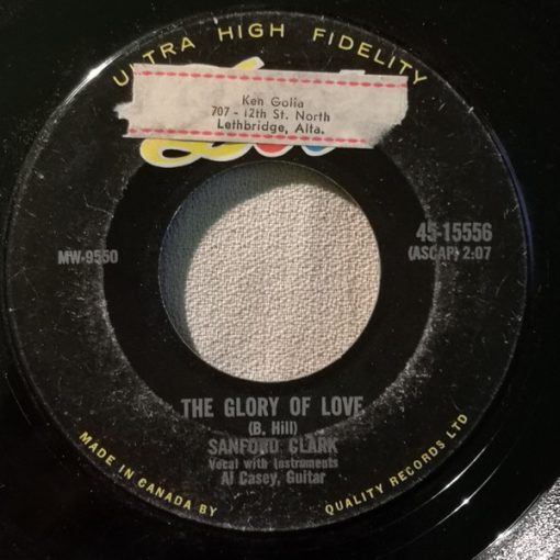 Sanford Clark - The Glory Of Love / Darling Dear (7", Single) (Near Mint (NM or M-))