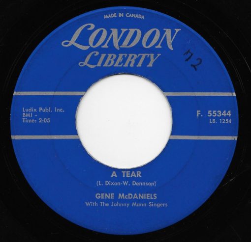 Eugene McDaniels With The Johnny Mann Singers - A Tear (7") (Very Good Plus (VG+))