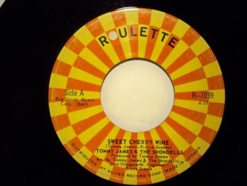 Tommy James & The Shondells - Sweet Cherry Wine (7", Single) (Near Mint (NM or M-))