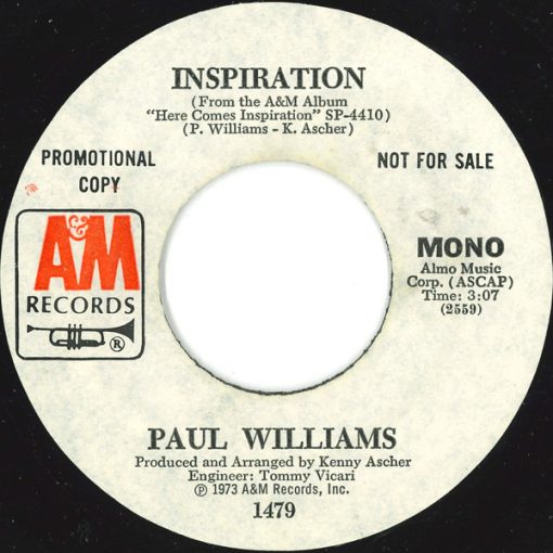 Paul Williams (2) - Inspiration (7", Mono, Promo) (Very Good Plus (VG+))