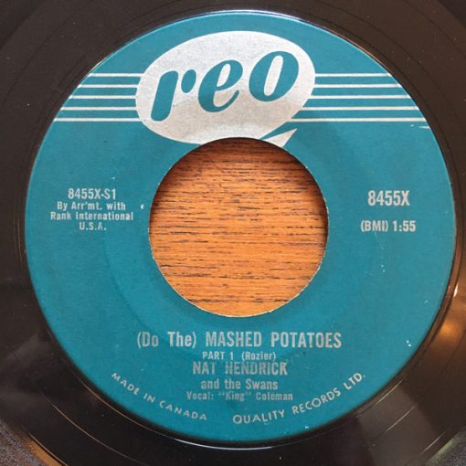 Nat Kendrick & The Swans - (Do The) Mashed Potatoes (7") (Very Good Plus (VG+))