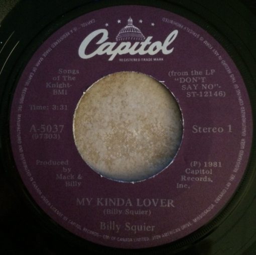 Billy Squier - My Kinda Lover (7", Single) (Near Mint (NM or M-))