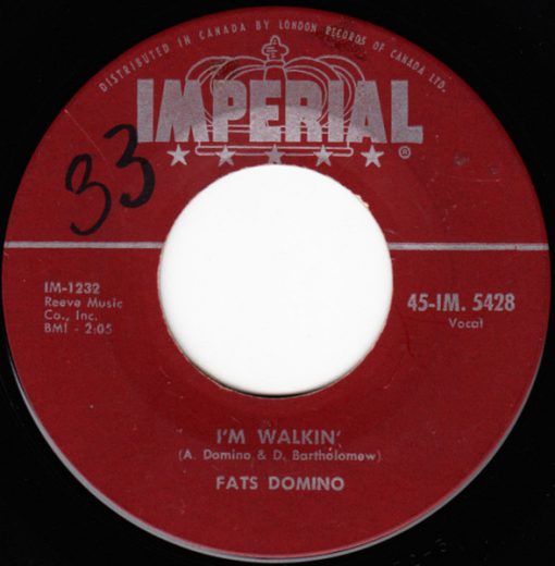 Fats Domino - I'm Walkin' / I'm In The Mood For Love (7", Single) (Near Mint (NM or M-))