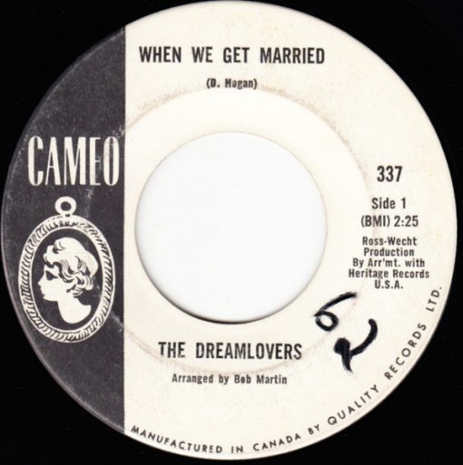 The Dreamlovers - When We Get Married / Just Because (7", Single) (Very Good Plus (VG+))