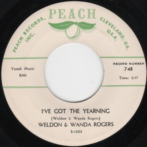 Weldon & Wanda Rogers - I've Got The Yearning / In A Spanish Town (7") (Very Good Plus (VG+))