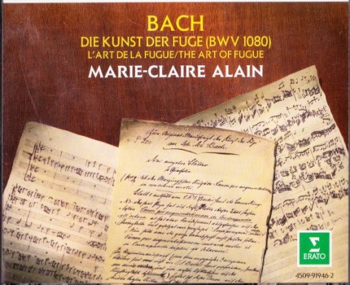 Johann Sebastian Bach, Marie-Claire Alain - Die Kunst Der Fuge (BWV 1080) = L'Art De La Fugue = The Art Of Fugue (2xCD) (Near Mint (NM or M-))