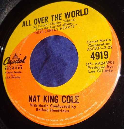 Nat King Cole - All Over The World / Nothing Goes Up (Without Coming Down) (7", Single) (Very Good Plus (VG+))