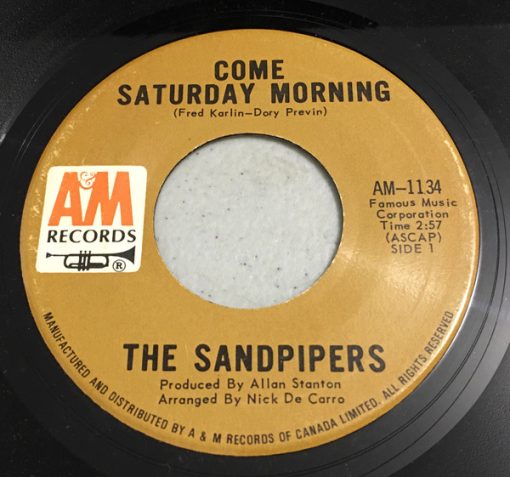 The Sandpipers - Come Saturday Morning (7", Single) (Near Mint (NM or M-))