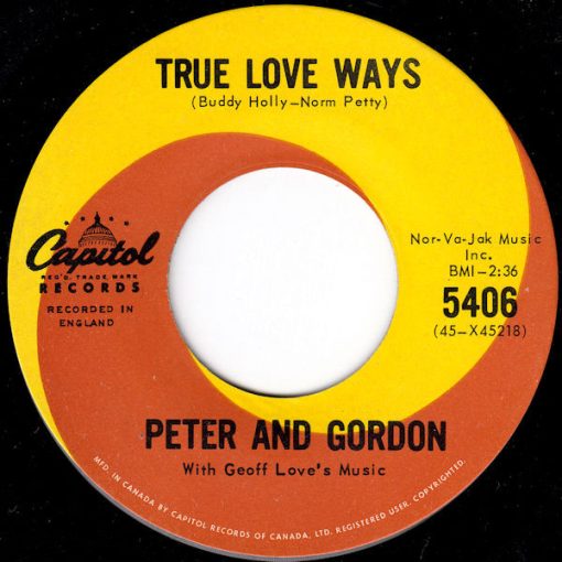 Peter & Gordon - True Love Ways (7", Single) (Very Good Plus (VG+))