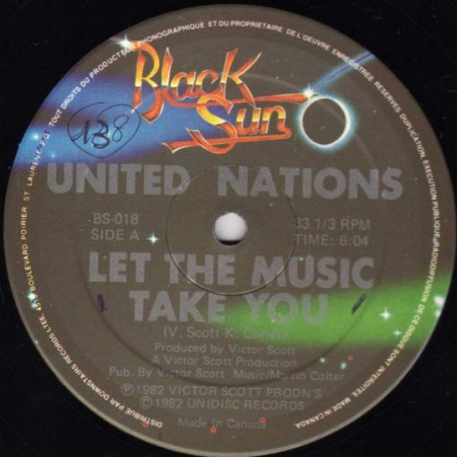 United Nations (3) - Let The Music Take You (12") (Mint (M))