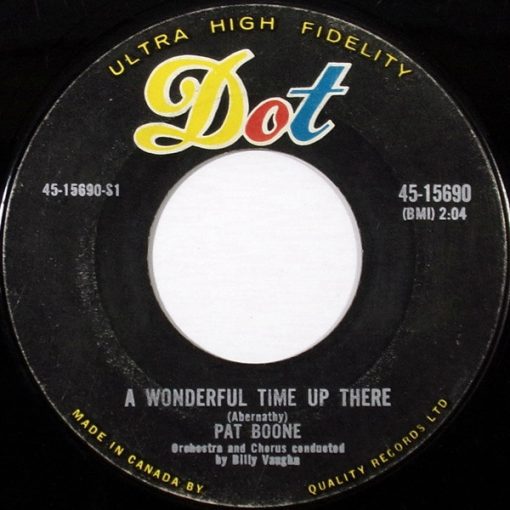 Pat Boone - A Wonderful Time Up There (7", Single) (Near Mint (NM or M-))