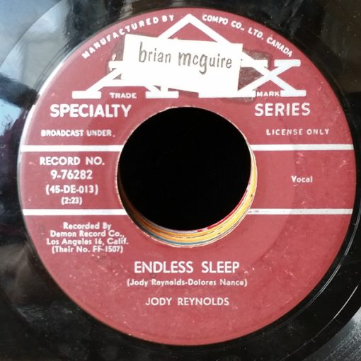 Jody Reynolds And The Storms - Endless Sleep / Tight Capris (7", Single) (Near Mint (NM or M-))