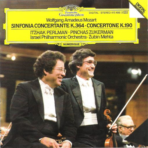 Wolfgang Amadeus Mozart, Itzhak Perlman, Pinchas Zukerman, Israel Philharmonic Orchestra, Zubin Mehta - Sinfonia Concertante K.364 • Concertone K.190 (CD) (Near Mint (NM or M-))