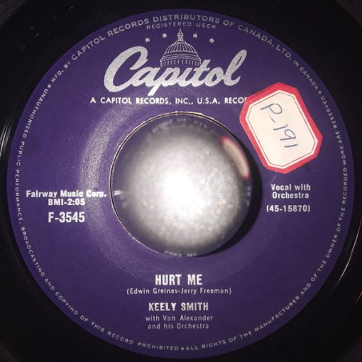 Keely Smith - High School Affair / Hurt Me (7") (Very Good Plus (VG+))