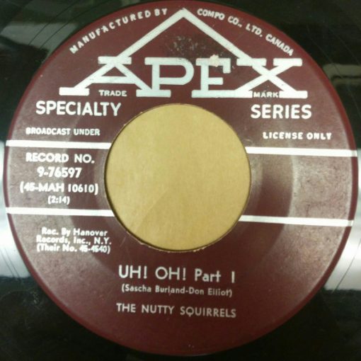 The Nutty Squirrels - Uh! Oh! (7", Single) (Near Mint (NM or M-))