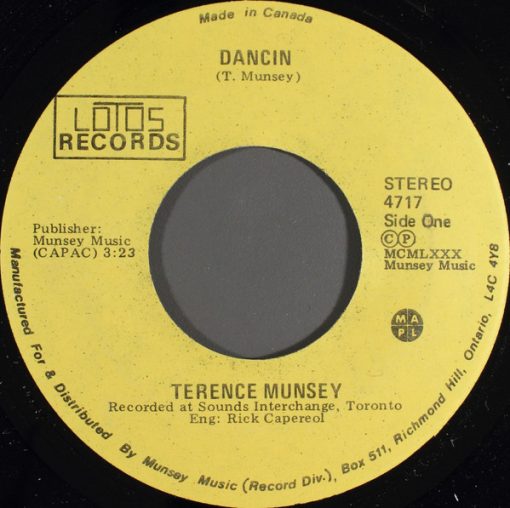 Terence Munsey - Dancin (7") (Very Good Plus (VG+))