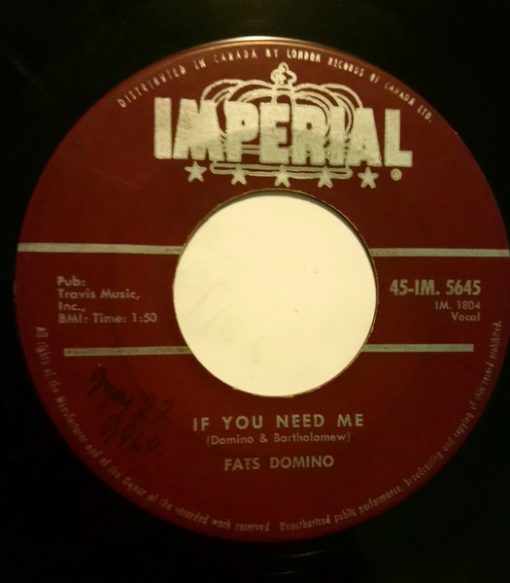 Fats Domino - If You Need Me (7", Single) (Near Mint (NM or M-))