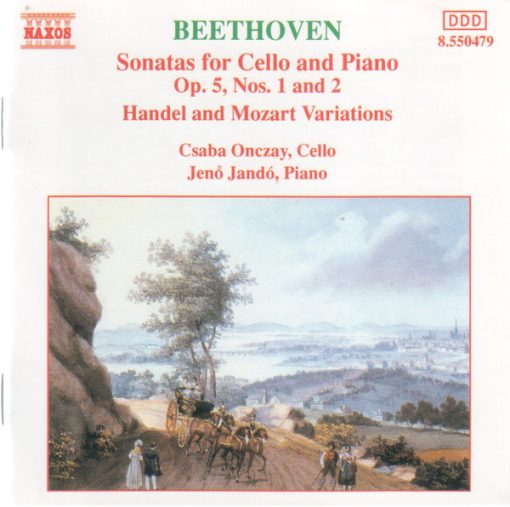 Ludwig van Beethoven, Csaba Onczay, Jenö Jandó - Sonatas For Cello And Piano Op. 5 Nos. 1 and 2  Handel And Mozart Variations (CD, Album) (Near Mint (NM or M-))