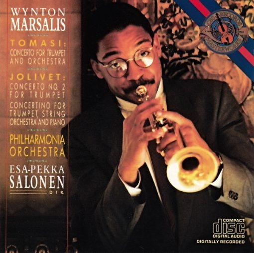 Wynton Marsalis, Henri Tomasi, André Jolivet, Philharmonia Orchestra, Esa-Pekka Salonen - Concerto For Trumpet And Orchestra / Concerto No. 2 For Trumpet - Concertino For Trumpet, String Orchestra And Piano (CD, Album) (Near Mint (NM or M-))