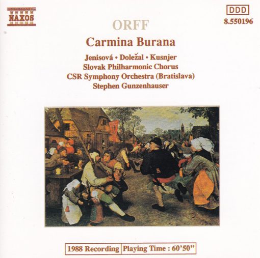 Carl Orff - Eva Jenisová • Vladimír Doležal • Ivan Kusnjer, Slovak Philharmonic Chorus, Slovak Radio Symphony Orchestra, Stephen Gunzenhauser - Carmina Burana (CD, Album, RE) (Near Mint (NM or M-))