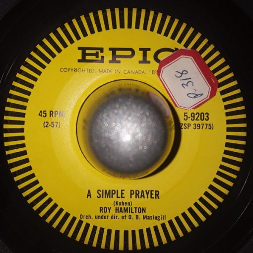 Roy Hamilton (5) - A Simple Prayer / A Mother's Love (7", Single) (Very Good (VG))