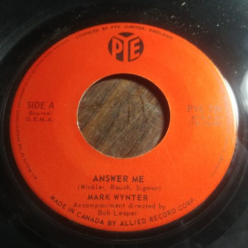 Mark Wynter - Answer Me (7", Single) (Very Good Plus (VG+))