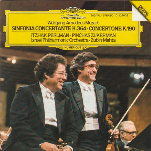 Wolfgang Amadeus Mozart / Itzhak Perlman, Pinchas Zukerman, Israel Philharmonic Orchestra, Zubin Mehta - Sinfonia Concertante K. 364 - Concertone K. 190 (CD, Album, Club, RE) (Near Mint (NM or M-))