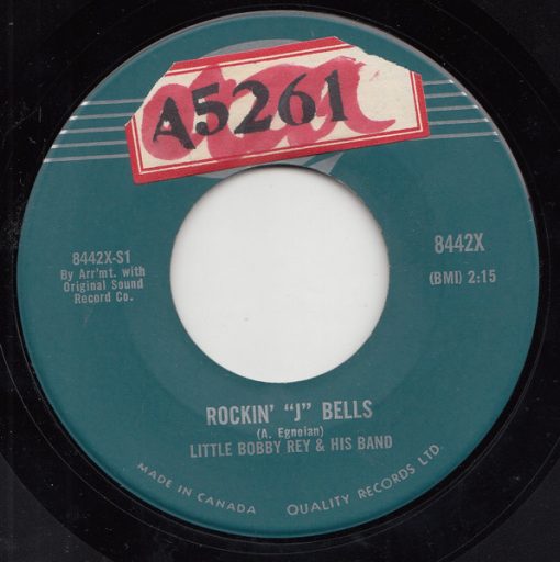 Little Bobby Rey - Rockin' "J" Bells / Corrido De Auld Lang Syne (7", Single) (Very Good Plus (VG+))