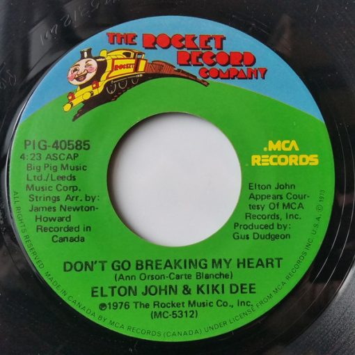 Elton John, Kiki Dee - Don't Go Breaking My Heart/ Snow Queen (7", Single) (Near Mint (NM or M-))