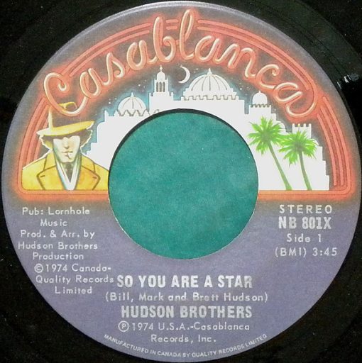 Hudson Brothers - So You Are A Star (7") (Very Good Plus (VG+))