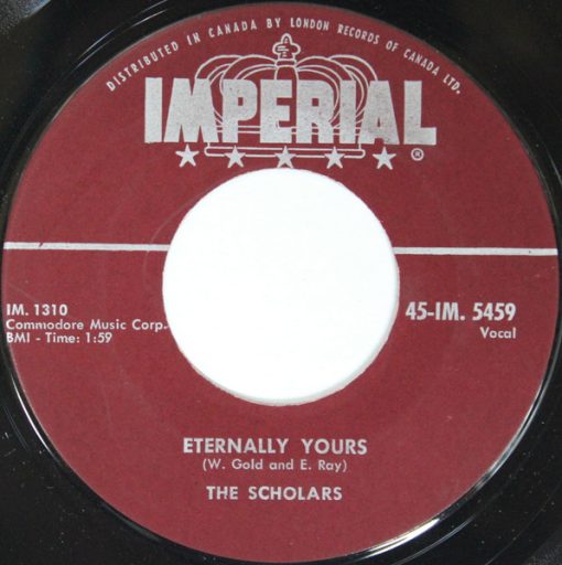 The Scholars - Eternally Yours / Kan-Gu-Wa (7") (Very Good Plus (VG+))