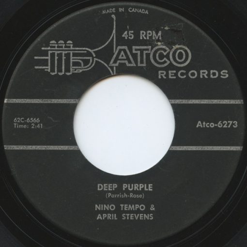 Nino Tempo & April Stevens - Deep Purple / I've Been Carrying A Torch For You So Long That I Burned A Great Big Hole In My Heart (7", Single) (Near Mint (NM or M-))