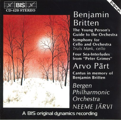 Benjamin Britten, Arvo Pärt, Bergen Filharmoniske Orkester, Neeme Järvi - The Young Person's Guide To The Orchestra / Symphony For Cello And Orchestra / Four Sea-Interludes From "Peter Grimes" / Cantus In Memory Of Benjamin Britten (CD) (Near Mint (NM or M-))