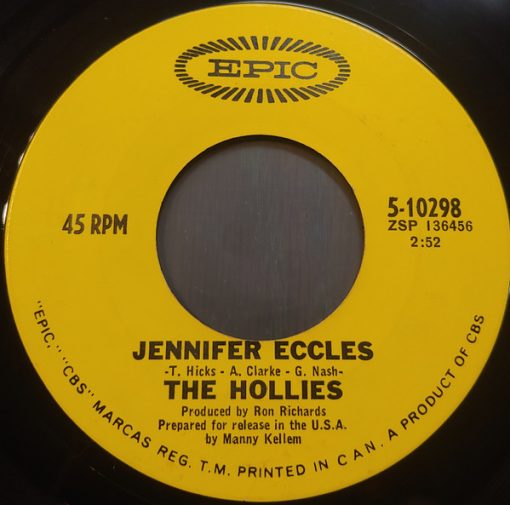 The Hollies - Jennifer Eccles  (7", Single) (Very Good Plus (VG+))