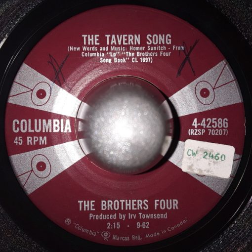 The Brothers Four - The Tavern Song (7", Single) (Very Good Plus (VG+))