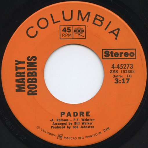 Marty Robbins - Padre  (7", Single) (Near Mint (NM or M-))